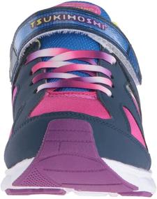 img 3 attached to TSUKIHOSHI Strap Closure Machine Washable Slip Resistant Non Marking Girls' Shoes in Athletic