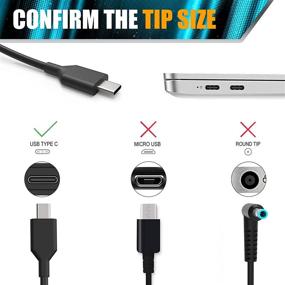 img 3 attached to 💻 Powerful USB Type C Laptop Charger for Lenovo Yoga & ThinkPad Series: 65W & 45W, AC Adapter Power Cord Included