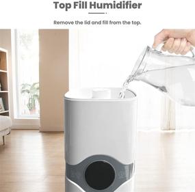 img 1 attached to 🌬️ Optimal Ultrasonic Humidifiers: Quiet, Top Fill with Large Capacity Tank (9L/2.3Gal) and Extended 36-Hour Humidification!