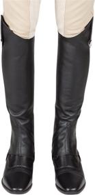 img 3 attached to 🐎 Huntley Equestrian Custom Fit Premium Leather Half Chaps: Unmatched Quality and Perfect Fit