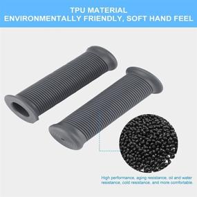 img 1 attached to Akozon Handle Grip Pair Of 1Inch 25Mm Universal Motorcycle Non Slip Stripe Vintage TPU Handle Handlebar Grip Fit For Most Of Motorcycles (Dark Grey)