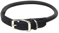 circle black rolled leather collar логотип