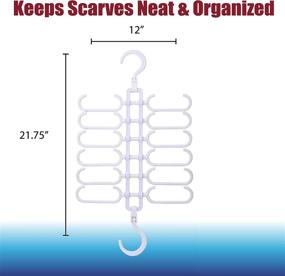 img 1 attached to 👚 Wonder Hanger MAX Scarf Hanger: Patented Closet Organizer for Space-Saving Solutions