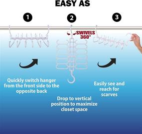 img 2 attached to 👚 Wonder Hanger MAX Scarf Hanger: Patented Closet Organizer for Space-Saving Solutions