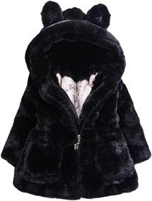 img 4 attached to Mallimoda Girls Winter Warm Coats 🧥 with Ear Hood and Faux Fur Fleece Jacket