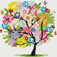 🌈 grebesty color tree diamond painting kit - full drill, 5d, frameless, 11.8x11.8inch logo