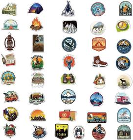 img 3 attached to 80pcs Waterproof Vinyl Outdoor Stickers for Water Bottle - Adventure Hiking Camping Decals for Adults and Teens - Wilderness Nature Laptop Decals - Perfect Outdoor Gifts