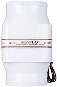 img 4 attached to 🚤 SEAFLO 4" Electric In-Line Marine Bilge Air Blower - Powerful 12V 270 CFM, Silent Operation for Boats, White