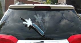 img 2 attached to WiperTags USA: Enhance Your Rear Vehicle Wipers with White Glove Waving Arm. Proudly Made in the USA. Discover Detachable and Interchangeable Designs!