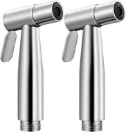 stainless steel handheld bidet sprayer head - 2 pack, 🚿 ideal for bathroom, kitchen, cloth, and diaper cleaning - toilet sprayer logo