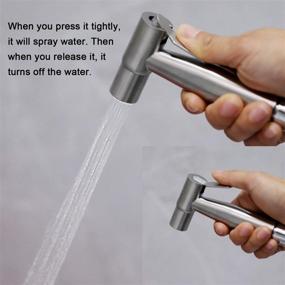 img 1 attached to Stainless Steel Handheld Bidet Sprayer Head - 2 Pack, 🚿 Ideal for Bathroom, Kitchen, Cloth, and Diaper Cleaning - Toilet Sprayer