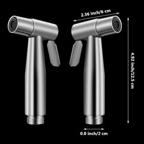 img 3 attached to Stainless Steel Handheld Bidet Sprayer Head - 2 Pack, 🚿 Ideal for Bathroom, Kitchen, Cloth, and Diaper Cleaning - Toilet Sprayer