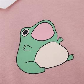 img 1 attached to Stylish Women's Frog Sweatshirt: Oversize Pullover with Kawaii Graphic and Long Sleeves - Aesthetic Clothing for a Perfect Blend of Comfort and Trendiness