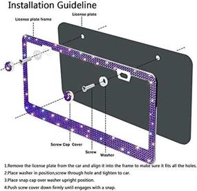 img 1 attached to JUSHACHENGTA Bling License Plate Frames