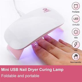 img 3 attached to 💅 Makartt 6W UV LED Nail Lamp: Gel Nail Dryer with 60S Timer, USB Portability, Pink C-01 for Curing Gel Polishes