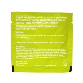 img 1 attached to 🍋 Crisp Citron Deodorant Wipes - Refreshing Citrus Scent | Aluminum and Alcohol Free | Portable and Biodegradable | 15 Single Use Body Wipes for On-The-Go | The Visionary