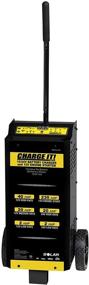 img 1 attached to Clore Automotive CHARGE IT! 12/24V WHEELED BATTERY CHARGER with ENGINE START, black/yellow (4745): Reliable and Portable Automotive Battery Charger for All Your Vehicles