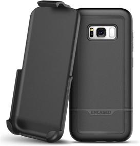 img 3 attached to 📱 Encased Products Rebel Series Galaxy S8 Tough Belt Case & Holster Clip - Dual Layer Drop Protection with Hard Cover + Soft TPU Lining - Impact Armor in Smooth Black for Samsung S8