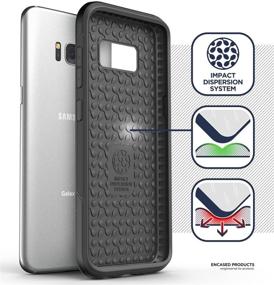 img 2 attached to 📱 Чехол с ремешком и клипом для пояса Encased Products Rebel Series для Galaxy S8 - защита от падений двойного слоя с твердым чехлом + мягкой подкладкой из TPU - защита от ударов в гладком черном цвете для Samsung S8