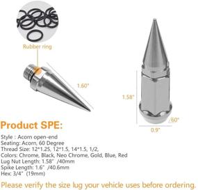 img 2 attached to 🔩 Набор из 20 хромированных экстендеров спаек на колесо 14x1.5 для перетасовки шинных болтов