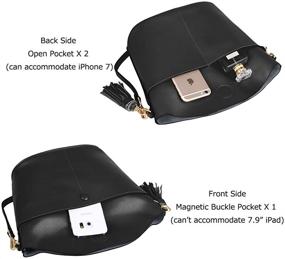 img 1 attached to 👜 S ZONE Женские сумки и кошельки из натуральной кожи кросс-боди на плечо - улучшенная версия.