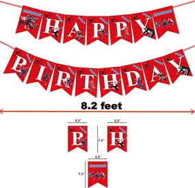 img 3 attached to 🕷️ Spiderman Party Decorations Sets for Boys and Girls Birthday Party, Miles Morales Party Decorations.Spider-man:Into the Spider-Verse Themed Party Supplies.4 Categories, Including 1 Set of Birthday Banner, 1 Piece Cake Topper, 24 Cupcake Toppers and 20 Pieces Balloons for Kid's Birthday Party.