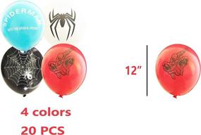 img 2 attached to 🕷️ Spiderman Party Decorations Sets for Boys and Girls Birthday Party, Miles Morales Party Decorations.Spider-man:Into the Spider-Verse Themed Party Supplies.4 Categories, Including 1 Set of Birthday Banner, 1 Piece Cake Topper, 24 Cupcake Toppers and 20 Pieces Balloons for Kid's Birthday Party.