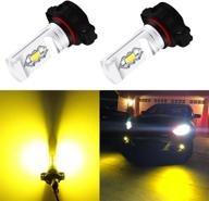 🔦 alla lighting 3800lm 2504 psx24w led fog lights bulbs 12276 - enhanced visibility, 3000k amber yellow xtreme super bright eti 56-smd replacement for superior performance logo