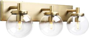 img 4 attached to Vintage Industrial 3-Light Wall Sconce: Pathson Globe Glass Bathroom Vanity Light for Hallway, Kitchen, and Living Room