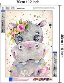 img 3 attached to 🎨 ONEST 2 Pack DIY 5D Diamond Painting Kits Round Full Drill Acrylic Embroidery Cross Stitch for Home Wall Decor, Animal Theme Diamond Painting - Canvas Size 12x16 Inches