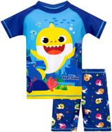 🦈 pinkfong boys' baby shark swimwear set logo