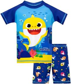 img 4 attached to 🦈 Pinkfong Boys' Baby Shark Swimwear Set