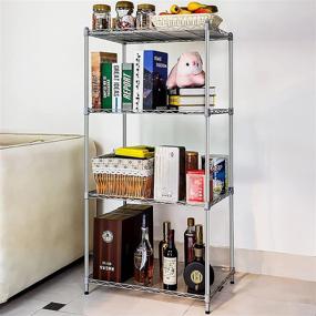 img 1 attached to 🗄️ Hlyluoyi Shelving Shelves Storage Organizer: Maximize Space and Effortlessly Organize