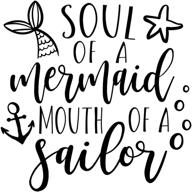 mermaid sailor sticker window laptop exterior accessories logo