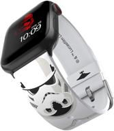 🌟 officially licensed star wars stormtrooper smartwatch band for apple watch - compatible with 38mm, 40mm, 42mm, and 44mm (apple watch not included) logo