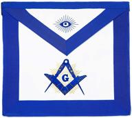 🔷✨ shining gold square & compass master mason masonic apron - [blue & white] for freemasons логотип