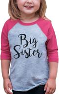 👚 girls' big sister pink baseball tee by 7 ate 9 apparel logo