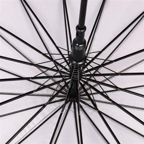 img 1 attached to 🌂 Стильный и минималистичный зонтик из бамбука ThreeH: изысканный модный аксессуар