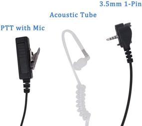 img 2 attached to VX-231 Single Wire Earpiece: Compatible Acoustic Tube Headset for VX-261, VX-264, VX-351, and more (2 Pack)