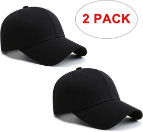 img 3 attached to 🧢 2-Pack Baseball Cap Golf Dad Hat for Men and Women by PFFY