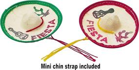 img 2 attached to 🎉 Colorful 12 Mini Fiesta Sombreros - 3 Inches Wide Mini Hats (Pack of 12)