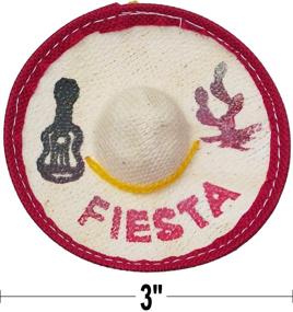 img 3 attached to 🎉 Colorful 12 Mini Fiesta Sombreros - 3 Inches Wide Mini Hats (Pack of 12)