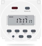 ⏰ enjoydeal 12v dc/ac timer switch: 7 day heavy duty digital programmable timer for cooking, baking, and office – lcd power programmable timer with 17 on/off daily programs logo