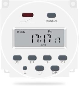 img 4 attached to ⏰ Enjoydeal 12V DC/AC Timer Switch: 7 Day Heavy Duty Digital Programmable Timer for Cooking, Baking, and Office – LCD Power Programmable Timer with 17 On/Off Daily Programs