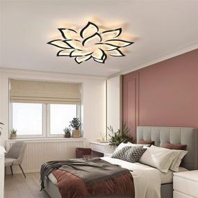 img 3 attached to 🌸 Eiinee Modern Dimmable LED Flower Ceiling Light: Petal-Shaped Acrylic Flush Mount Chandelier with Remote