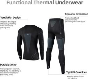 img 1 attached to 🥶 Men's Thermal Base Layer Long Johns for Cold Weather - Ideal Men's Underwear