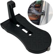 🚪 thd car multi-functional latch door step: compact & foldable with glass breaker & easy roof access (black) logo