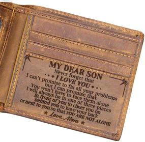 img 3 attached to 🎁 Custom Engraved Bifold: Perfect Christmas Gift for Grandson from Grandma - Mens Accessories