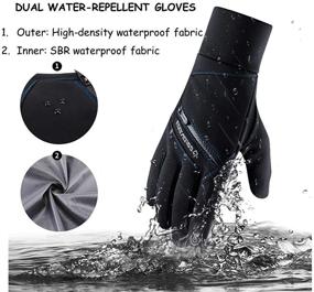 img 1 attached to 🧤 Wxnow Anti Slip X-Large Men's Gloves & Mittens: Ideal Accessories for Running and Cycling