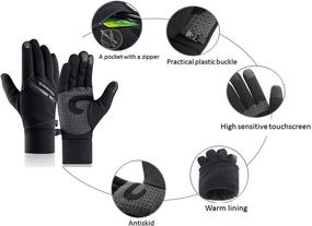 img 2 attached to 🧤 Wxnow Anti Slip X-Large Men's Gloves & Mittens: Ideal Accessories for Running and Cycling